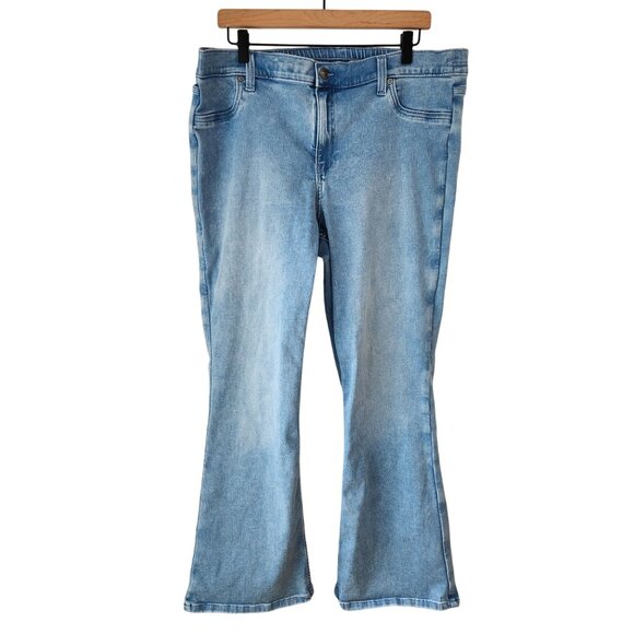 Aerie Stretch Bootcut Jeans Light Wash Stretch Flare Women's XL - Picture 1 of 9